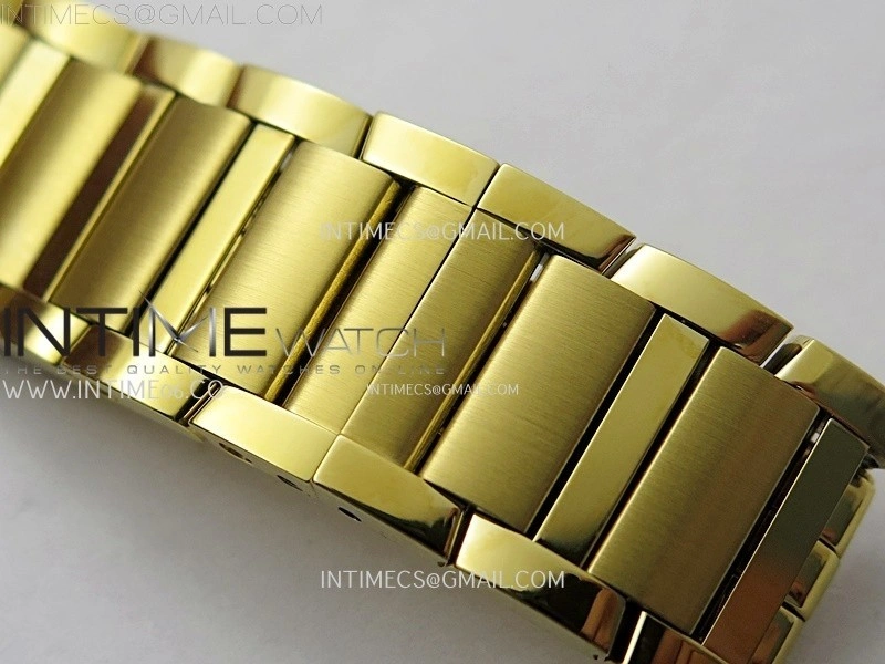 Tank Francaise Ladies 21.2mm YG 8848F 1:1 Best Edition Silver Dial on YG Bracelet Ronda Quartz